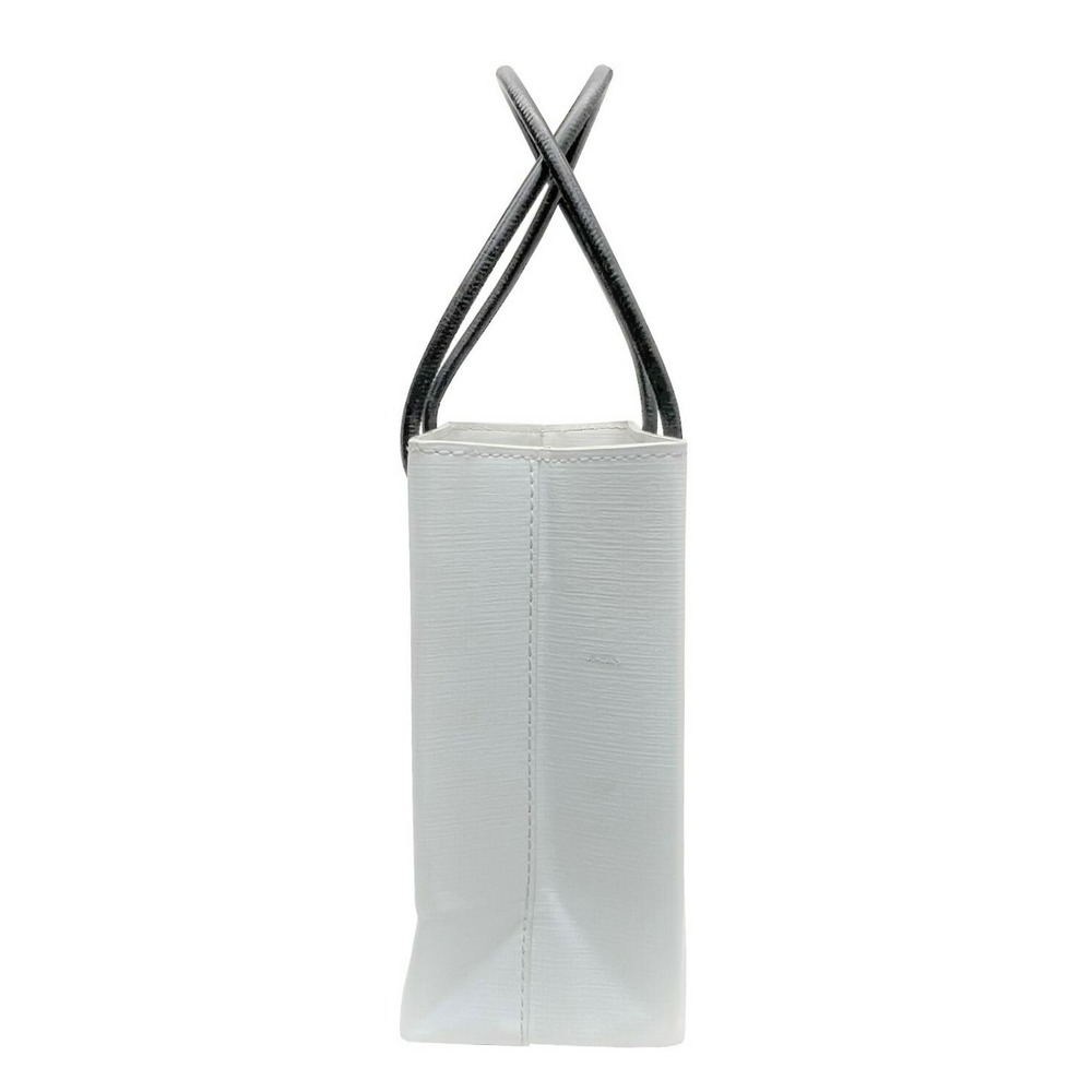 Balenciaga Shopping Tote Bag XXS Shoulder Leather White Black Logo - Picture 4 of 9
